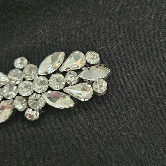 Bobby Carr Black Embellished Crewneck Sweatshirt Size S Crystals Whimsigoth - Picture 10 of 10